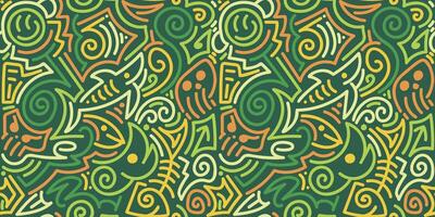 A green and orange abstract pattern vector