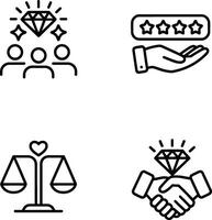 Quality, Trust, and Ethical Business Icons vector