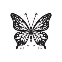 Intricate Black Butterfly illustration Design vector