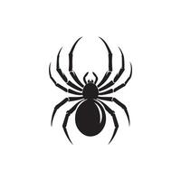 Black Widow spider Silhouette Halloween icon on a white background vector
