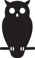 Simple Silhouette of an Owl, Perfect for Design Projects vector