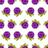 Seamless Purple Clover Pattern vector