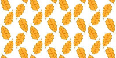Oak Leaves Fall Seamless Pattern vector
