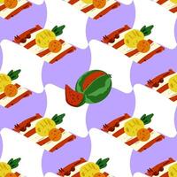 Seamless Summer Picnic Pattern vector