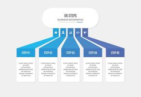 Infographic Template Design With 5 Options, Process Workflow Diagram vector