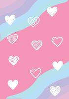 colorful abstract background with heart vector