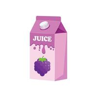 A juice carton with a blackberry on it vector