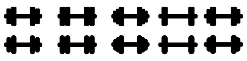 Dumbbell icon. Dumbbell icons set. vector
