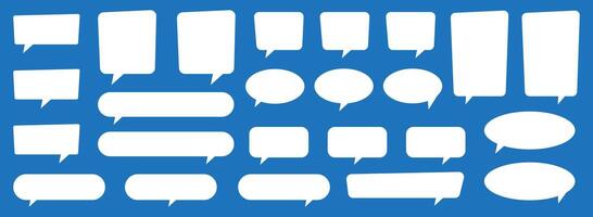 White speech bubble and thought bubble shapes in comic style. vector
