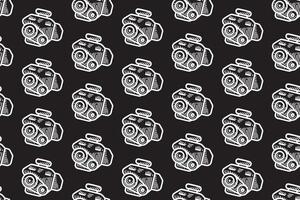 rotary engine line art seamless pattern on black background. automotive engine engraving doodle pattern background. car motor hatching motif wallpaper for garage, workshop, auto detailing merchandise vector