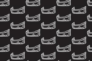 rear bumper line art seamless pattern on black background. automotive grille engraving doodle pattern background. car bumper hatching motif wallpaper for garage, workshop, auto detailing merchandise vector