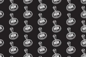 manual gearshift handle engraving seamless pattern on black background. manual gear knob line art pattern background. car transmission doodle motif wallpaper design for automotive, garage, workshop vector