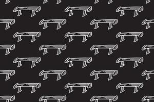 low spoiler car line art seamless pattern on black background. racing wing engraving doodle pattern background. car aerodynamic part hatching wallpaper for garage, workshop, detailing merchandise vector