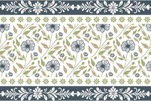 Floral pattern with flowers and leaves vector