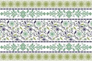 botanical line art flower drawing framed with a linear border for use in fashion wear, kitchen linens, and table top products vector