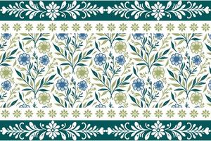 one line floral design with delicate border illustrations ideal for fabric printing, wrapping sheets, and modern pillowcase textile vector