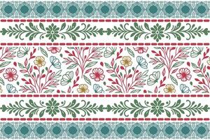 abstract botanical pattern enhanced by structured border components for use in pillowcase printing, wrapping sheets, and kitchen linens vector