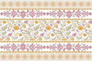 refined floral artwork with border alignment for use in kitchen textile design, clothing fabric, and decorative pillow products vector
