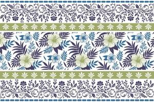 modern line floral arrangement with elegant border accents made for table linen fabrics, pillow covers, and stylish textile products vector