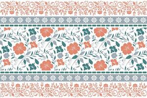 modern botanical pattern framed with border lines created for use in textile artwork, kitchen wear designs, and packaging applications vector