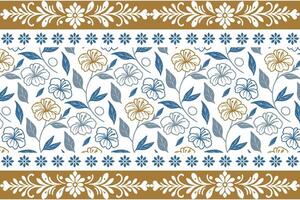 floral border with sketch style rose outlines used for fashion accessories, home textile products, and wrapping paper ideas vector