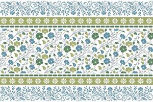natural floral line sketch placed inside a balanced border layout crafted for pillowcases, fashion wear fabric, and wrapping paper vector