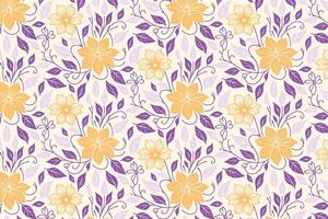 floral pattern with flowing one line sketches of roses and cotton flowers for product packaging, textile surface, and fashion use vector
