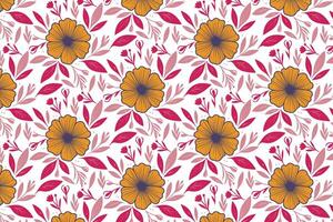 hand drawn flower outlines in single line format for use in trendy bedsheet fabric kitchen textile and packaging vector