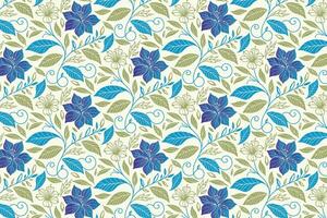 floral pattern with continuous one line rose illustrations and botanical leaf sketches designed for textile fabric, wrapping paper, and women fashion printing vector
