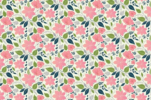 abstract rose and leaf pattern with delicate one line composition for home accessories, gift wrap sheets, and textile production