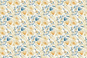 minimal floral line art pattern featuring hand drawn flower sketches ideal for stylish bedsheet covers pillow covers and home textile products vector