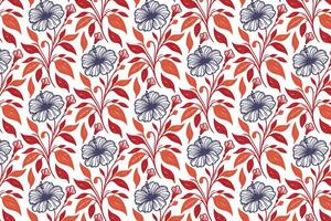 artistic single line flower and leaf print ideal for modern home textile items women fashion fabric and wrapping solutions vector