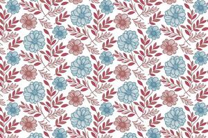 continuous botanical flower sketch design perfect for fabric decoration fashion print kitchen linen and modern packaging design vector