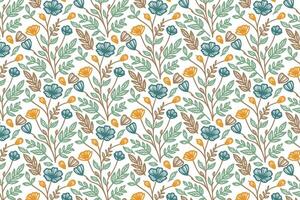 modern abstract flower sketch pattern created with simple petal outlines ideal for fashion industry and interior textile themes vector