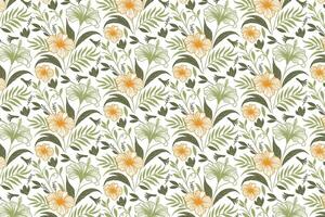 single line floral pattern with elegant continuous outlines perfect for modern textile printing wrapping paper packaging and fashion fabric design vector