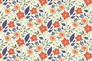 one line botanical pattern featuring delicate rose illustrations and flowing leaf elements for fashion fabric, wrapping paper, and table top products vector