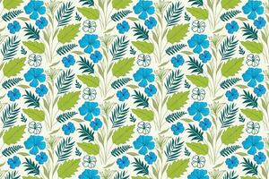 one line flower pattern with repetition of cotton blossoms and elegant leaf designs for packaging, table top textiles, and clothing vector