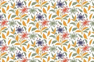 detailed one line floral pattern with hand drawn style perfect for bedsheet fabric pillowcases wrapping designs and modern fashion textiles vector