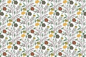 unique one line art flower pattern with repeat motifs for trendy textile home interior and print on fabric vector