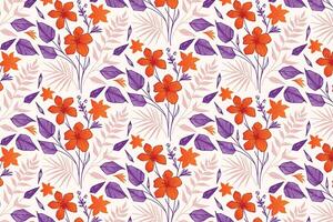 trendy hand drawn floral pattern featuring abstract cotton vines and repetition for fashion textile printing, wrapping paper, and soft furnishing vector