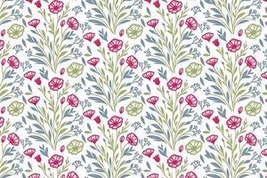 Floral pattern design for textiles vector