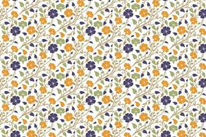 modern line art flower and leaf design for digitally printed fabric fashion wear wrapping sheets and interior textile usage vector