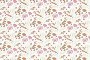 continuous floral sketch pattern with minimalist design approach ideal for modern textile use fashion wraps pillow covers and decor printing vector