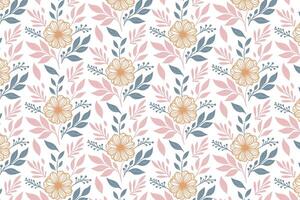 Colorful floral pattern with flowers and leaves vector