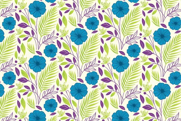 rose and cotton pattern in hand drawn style for home textile collections, wrapping paper, and bedsheet design usage