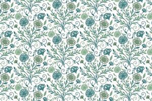 botanical art pattern featuring flowing floral outlines for textile companies creating wrapping papers bedsheet covers and fashion prints vector