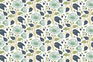 elegant continuous line flower sketch pattern used in wrapping paper fashion accessories fabric products and decorative home textile design vector