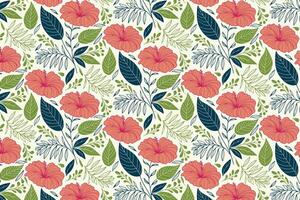 continuous rose and leaf pattern with modern repetition designed for stylish women clothing, fabric production, and product packaging use vector