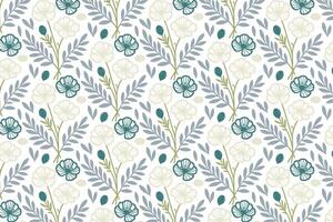 floral line art with cotton flowers and minimal design used for wallpaper textile and modern wrapping needs vector