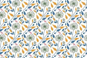 intricate floral pattern with one line sketch elements used for home furnishing textile products fashion fabric and digital packaging solutions vector